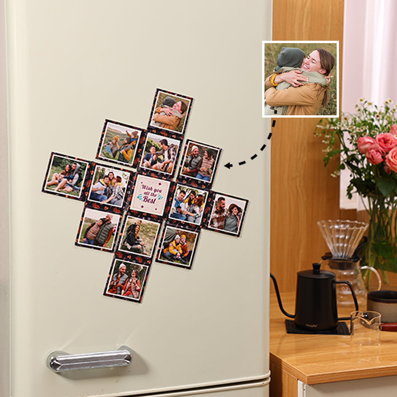 Custom Photo Foldable Refrigerator Magnet Creative Gift For Family And Couple