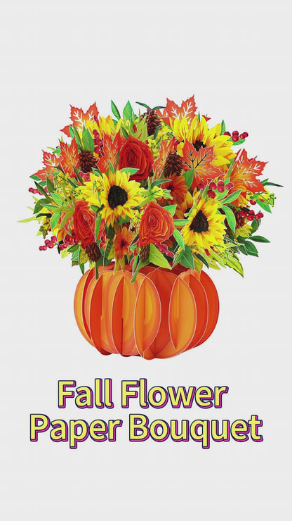 Fall Flower Paper Bouquet