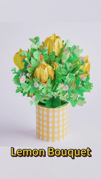 Lemon Pop-Up Flower Bouquet