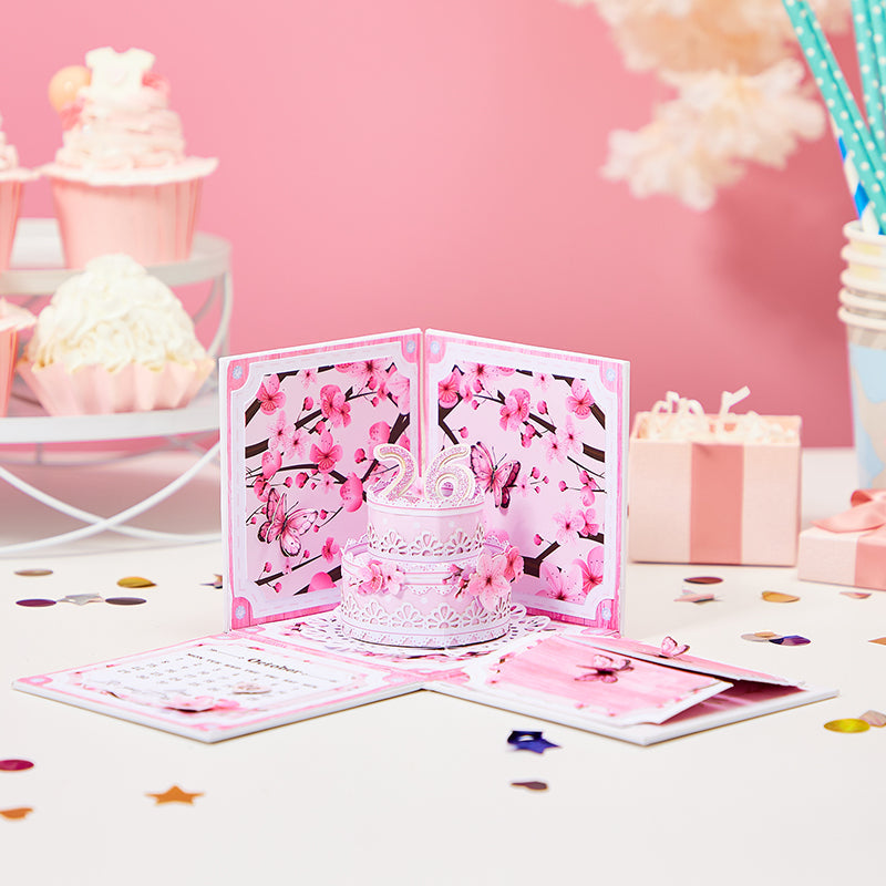 Cherry Blossom Personalized Birthday Exploding Box