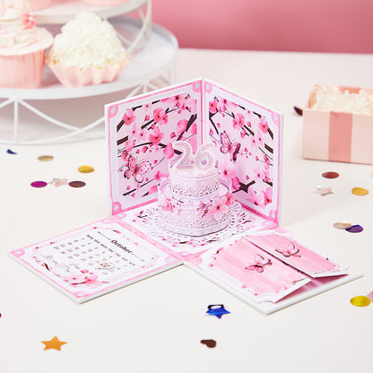 Cherry Blossom Personalized Birthday Exploding Box