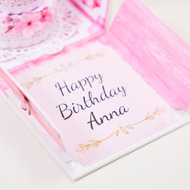 Cherry Blossom Personalized Birthday Exploding Box