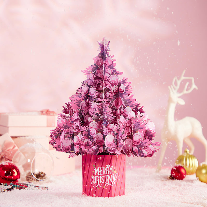 Pink pop up christmas tree