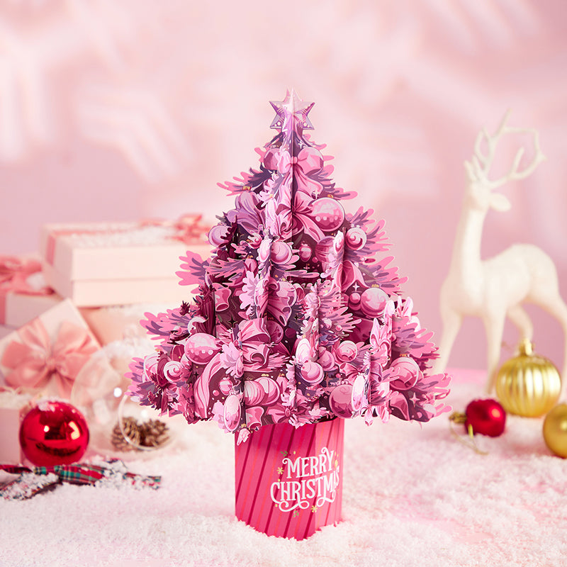 Pink pop up christmas tree