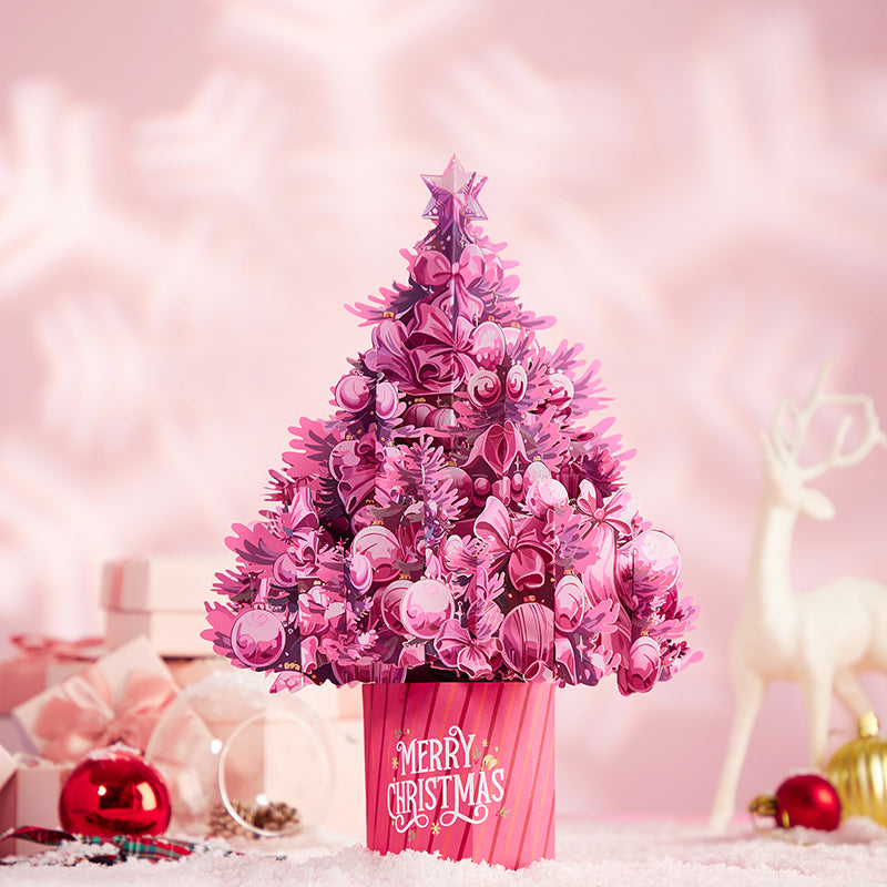 Pink pop up christmas tree