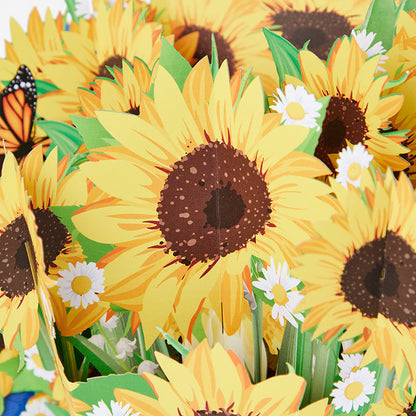 Sunflower Bouquet Pop Up Card