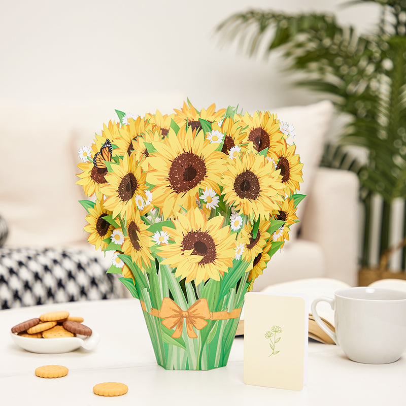 Sunflower Bouquet Pop Up Card