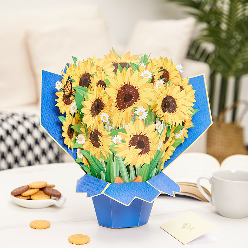 Sunflower Bouquet Pop Up Card