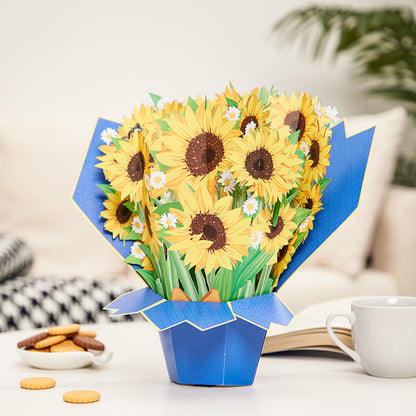 Sunflower Bouquet Pop Up Card