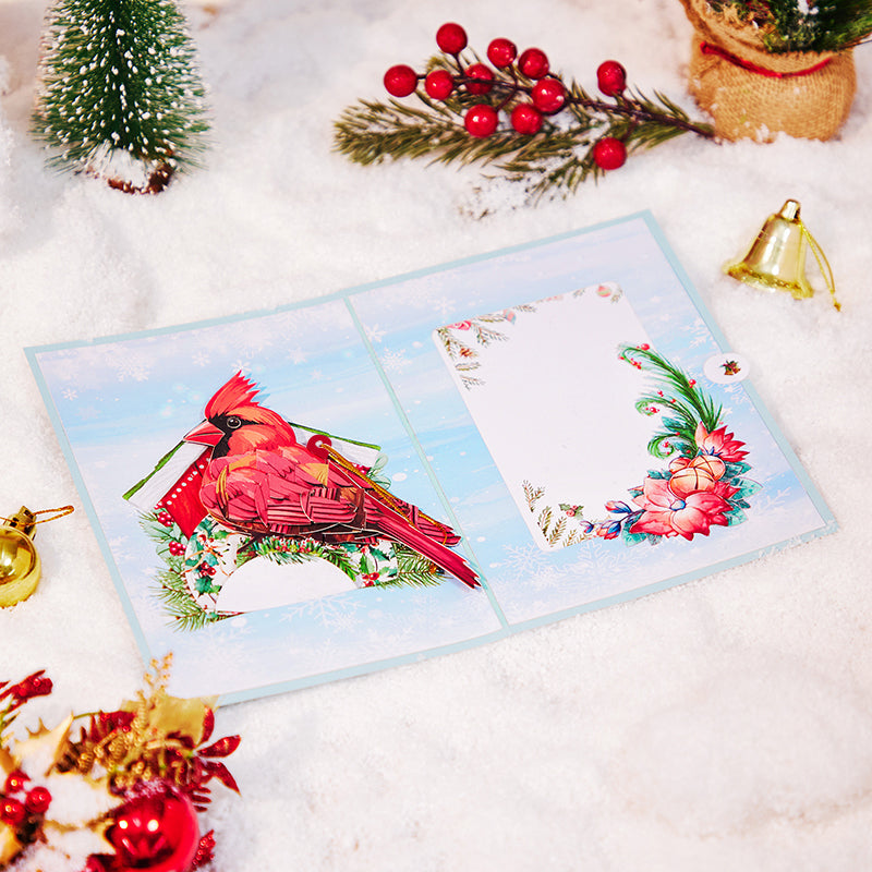 Holiday Cardinal Card with Ornament