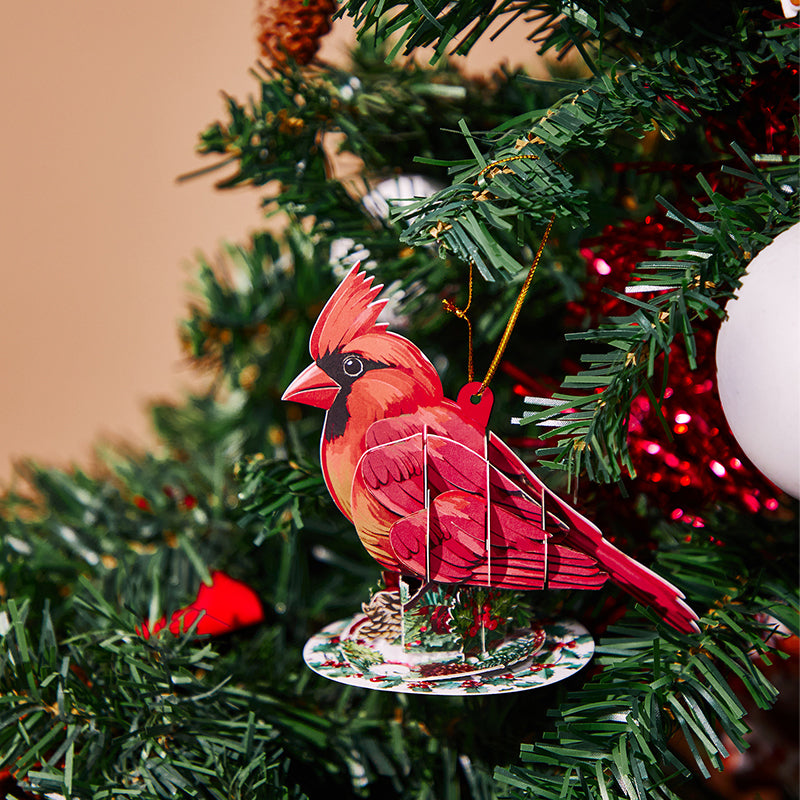 Holiday Cardinal Card with Ornament