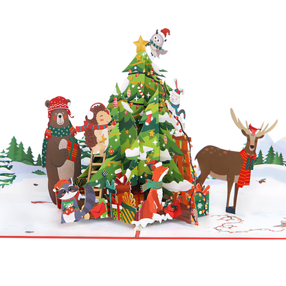 Woodland Christmas Tree Pop-Up Card