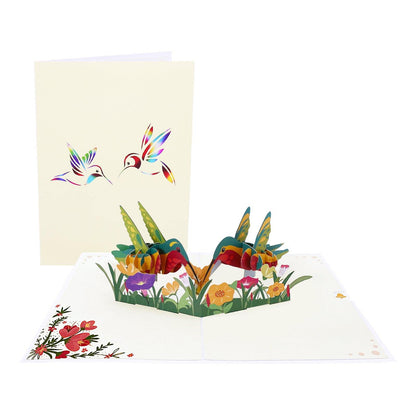 Sweet Hummingbirds Pop-Up Card