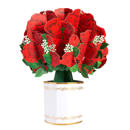 Red Roses Pop-Up Flower Bouquet