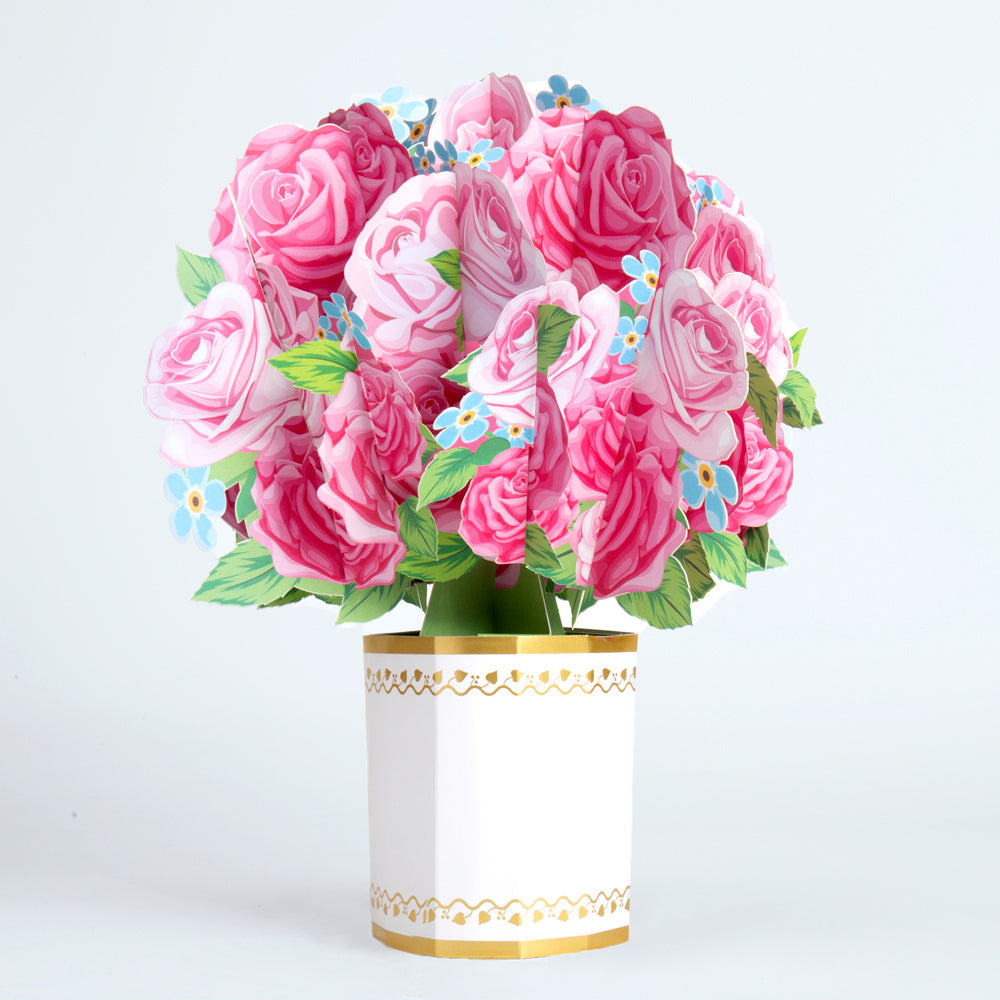 Pink Rose Pop-up Flower Bouquet