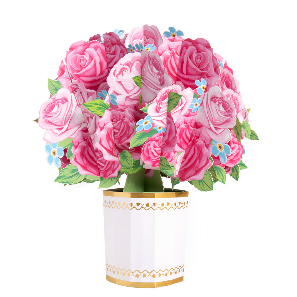 Pink Rose Pop-up Flower Bouquet