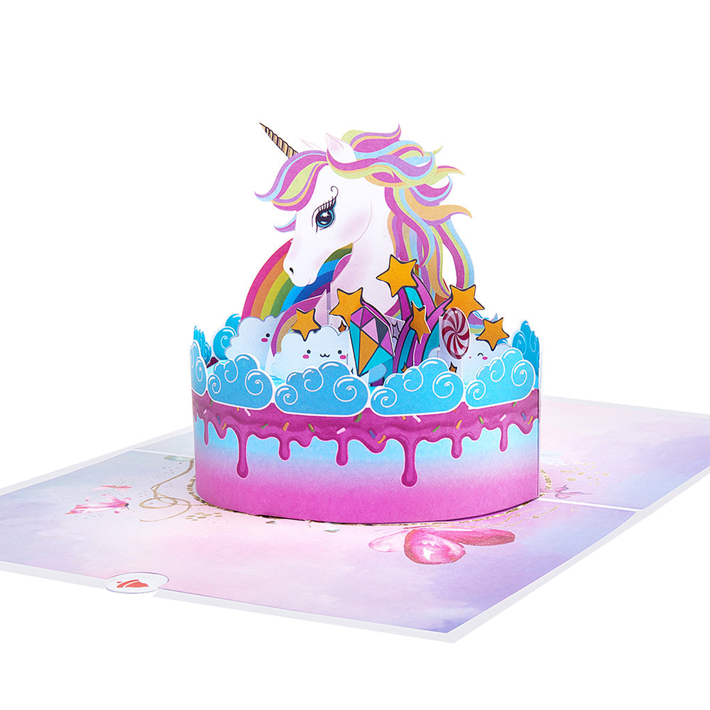 Unicorn Cake Pop-Up Card