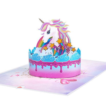 Unicorn Cake Pop-Up Card