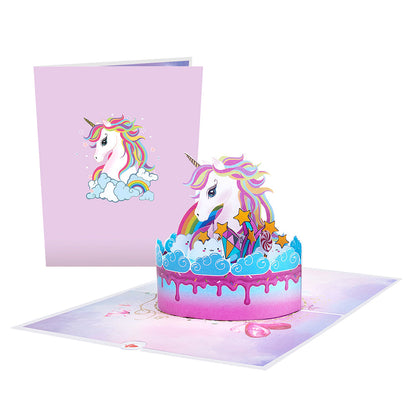 Unicorn Cake Pop-Up Card