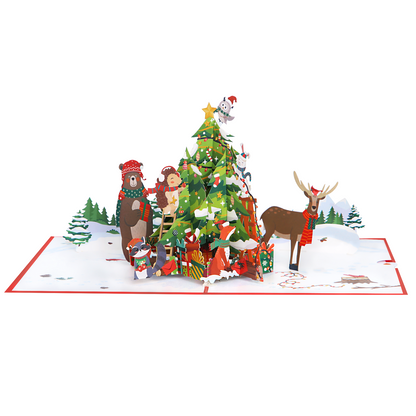 Woodland Christmas Tree Pop-Up Card