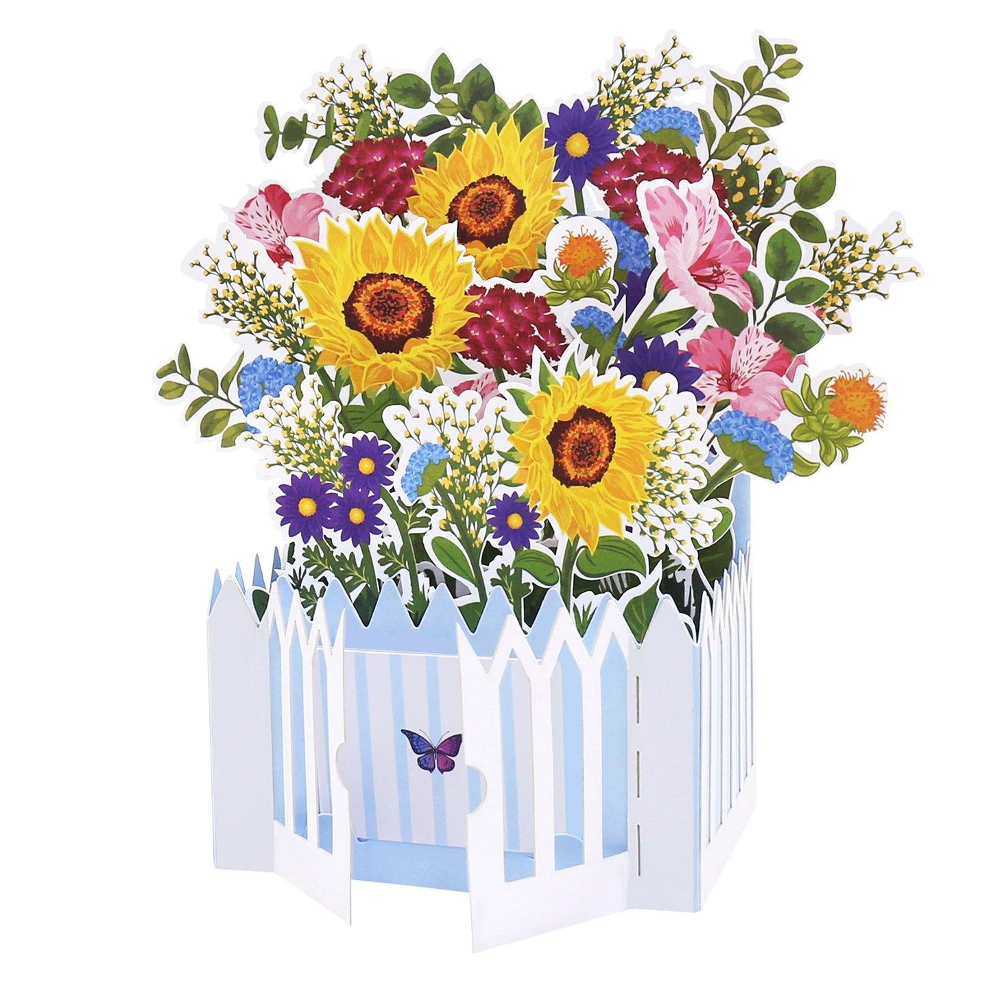 Spring Floral Garden Pop Up Card