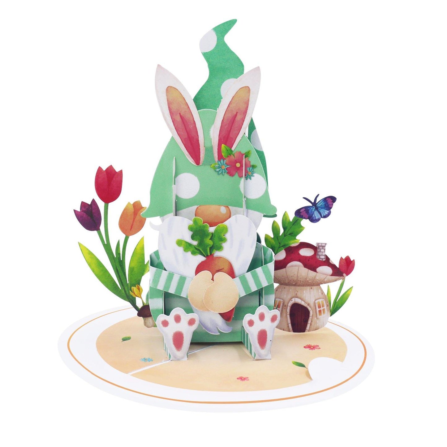 Bunny Gnome Pop-Up Card