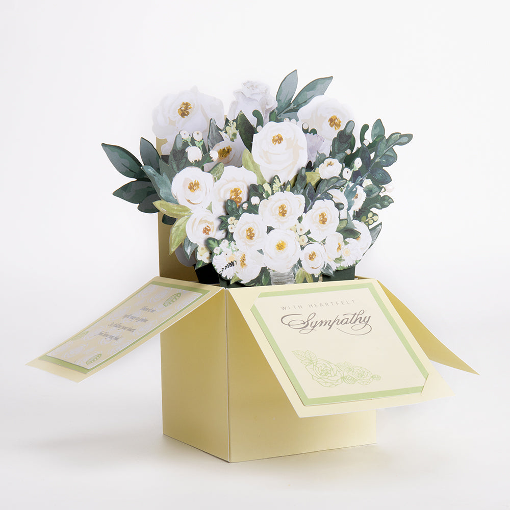 White Sympathy Pop-Up Box Card