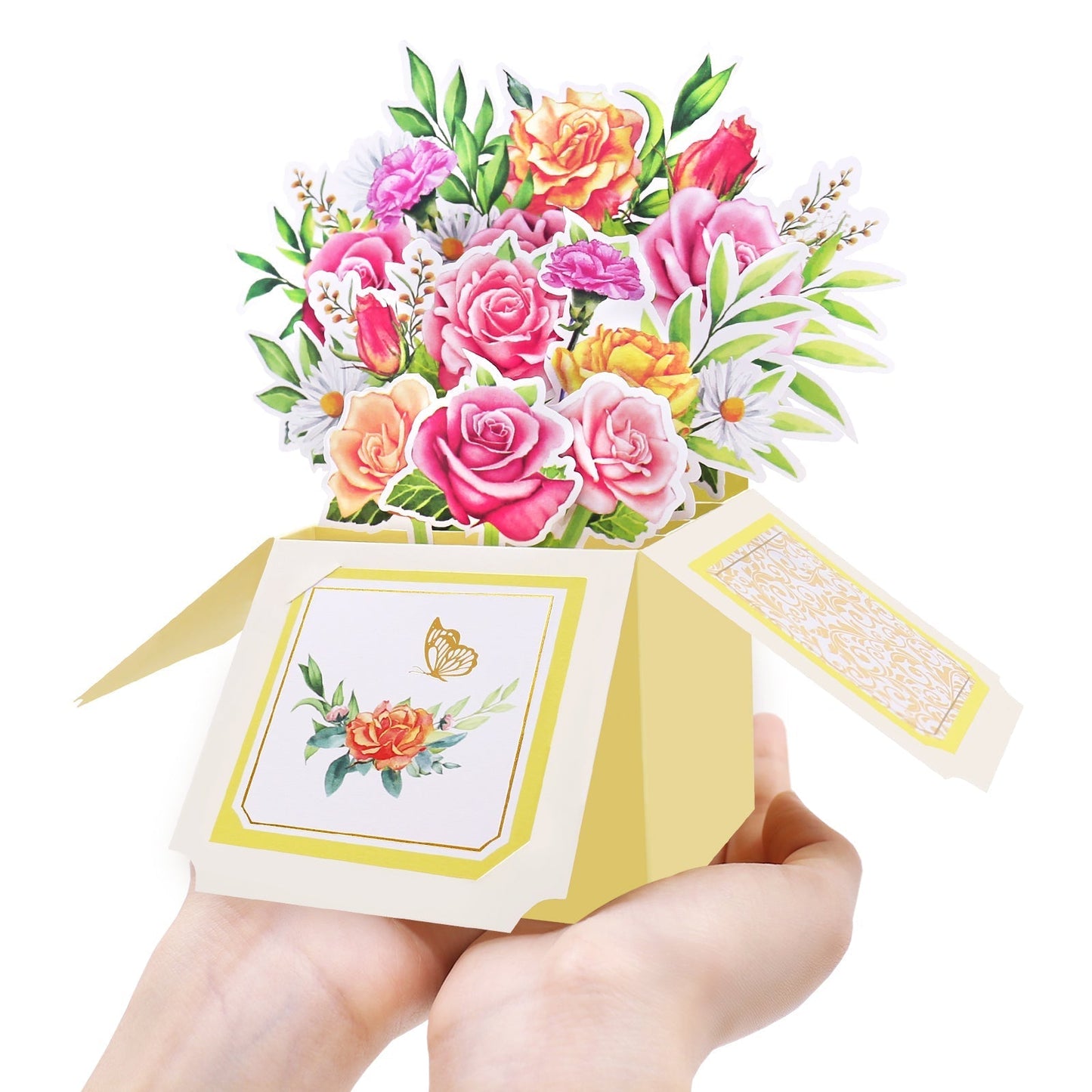 Colorful Floral Pop-Up Box Card