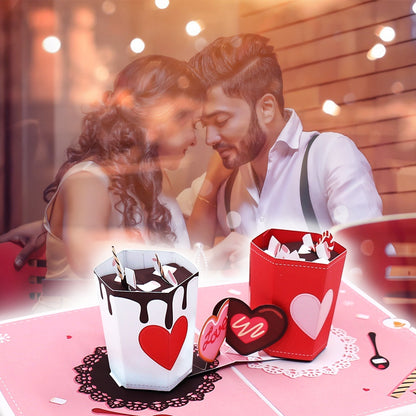 Hot Cocoa Couples Pop-Up Card