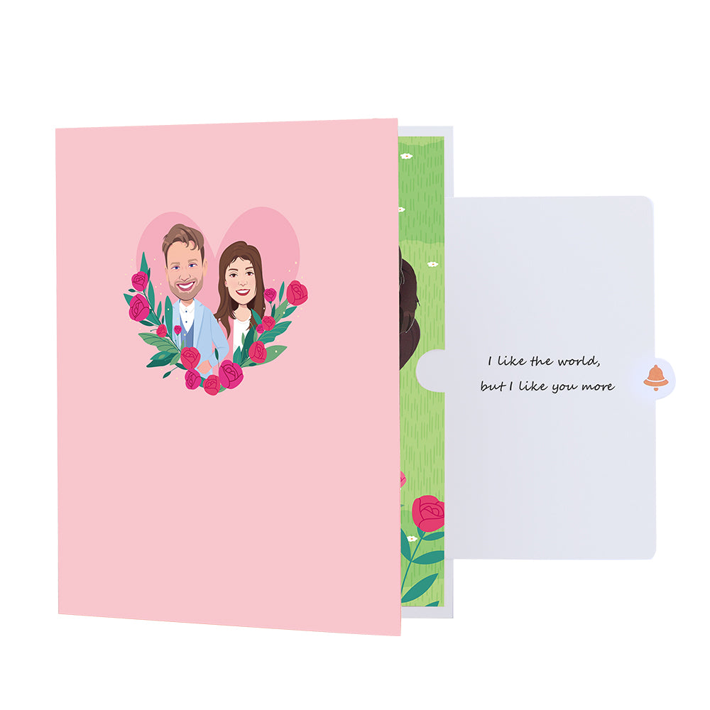 Custom Couples Spring Pop-Up Card