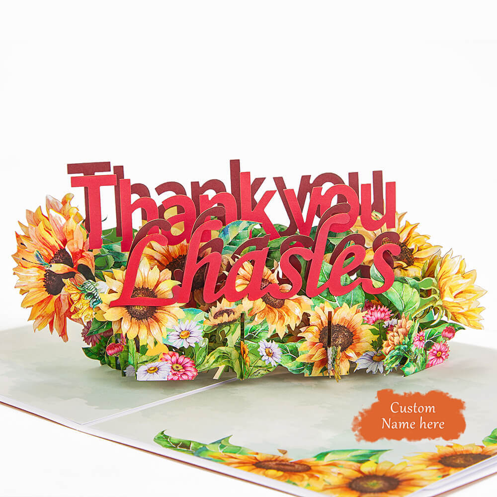 Sunflower Thank You Pop-Up Card