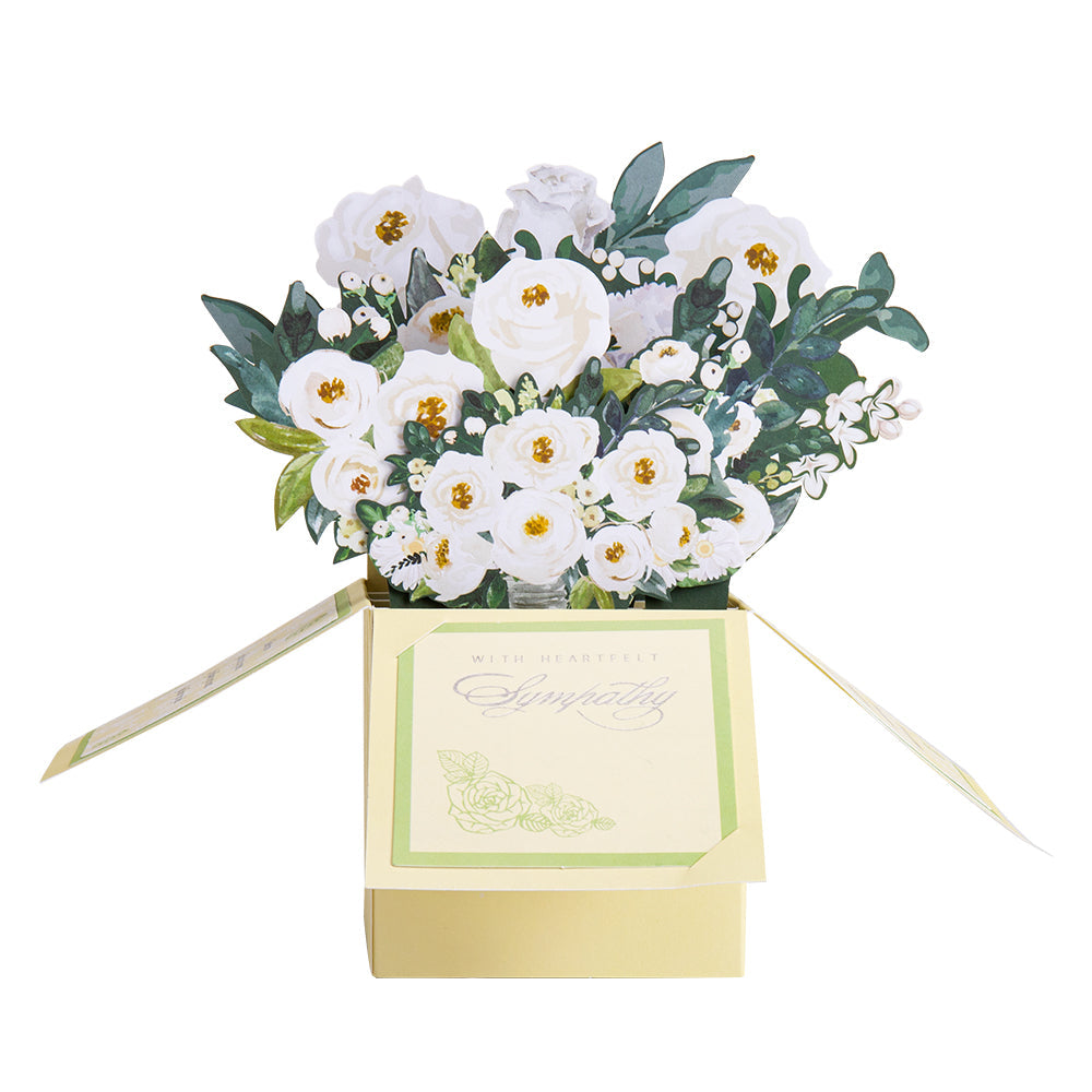 White Sympathy Pop-Up Box Card