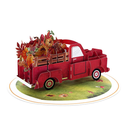 Pumpkin Farm Truck Pop-Up Card