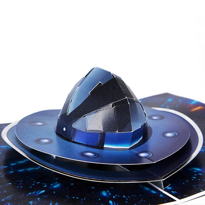 UFO 3D Pop Up Cards With Light