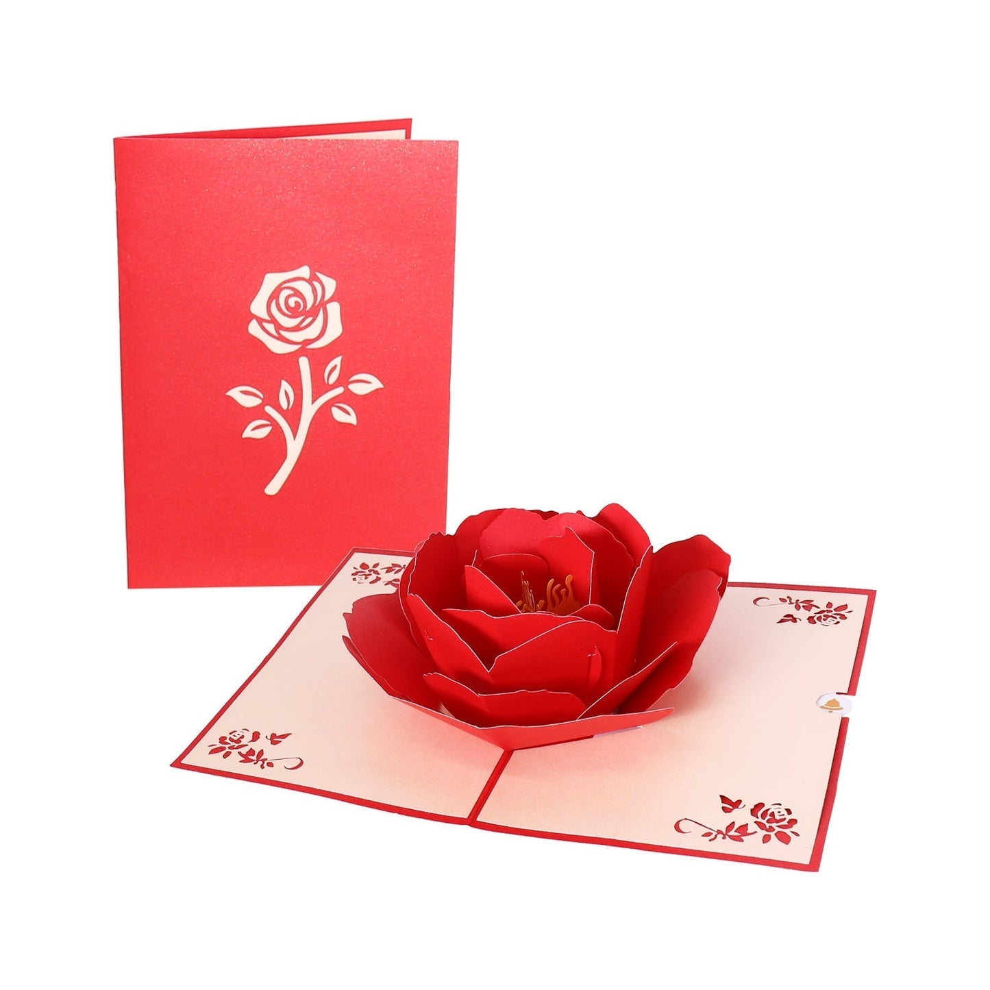 Red Rose Pop Up Card