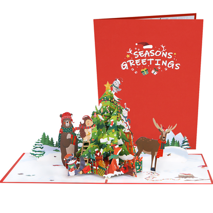 Woodland Christmas Tree Pop-Up Card