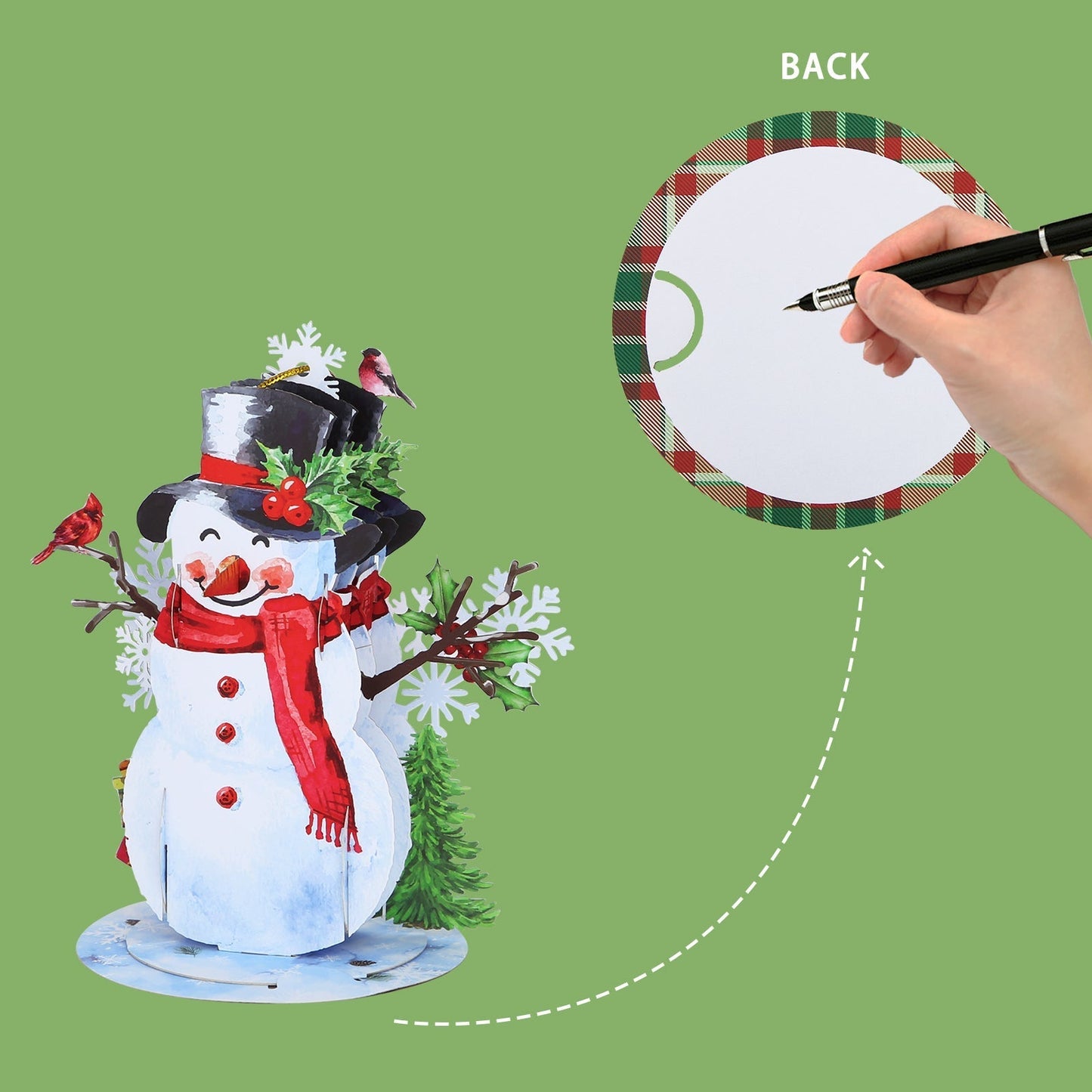 Winter Snowman Pop-Up Ornament