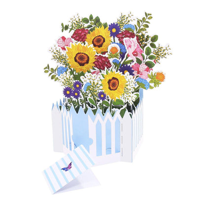 Spring Floral Garden Pop Up Card