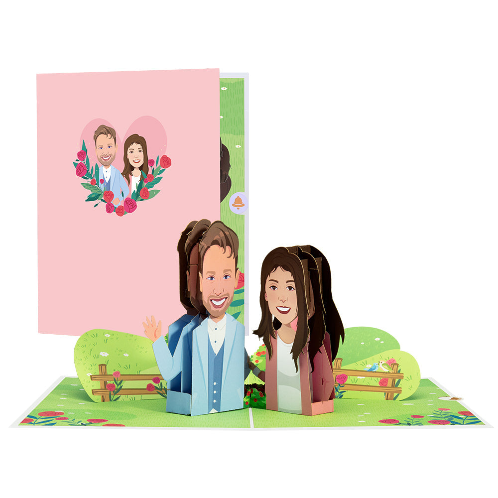 Custom Couples Spring Pop-Up Card