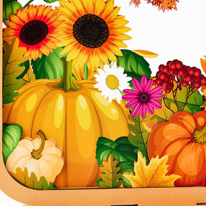 3D Paper Carving Lamp Pumpkin and Sunflower 3D Paper Carving Night Lights