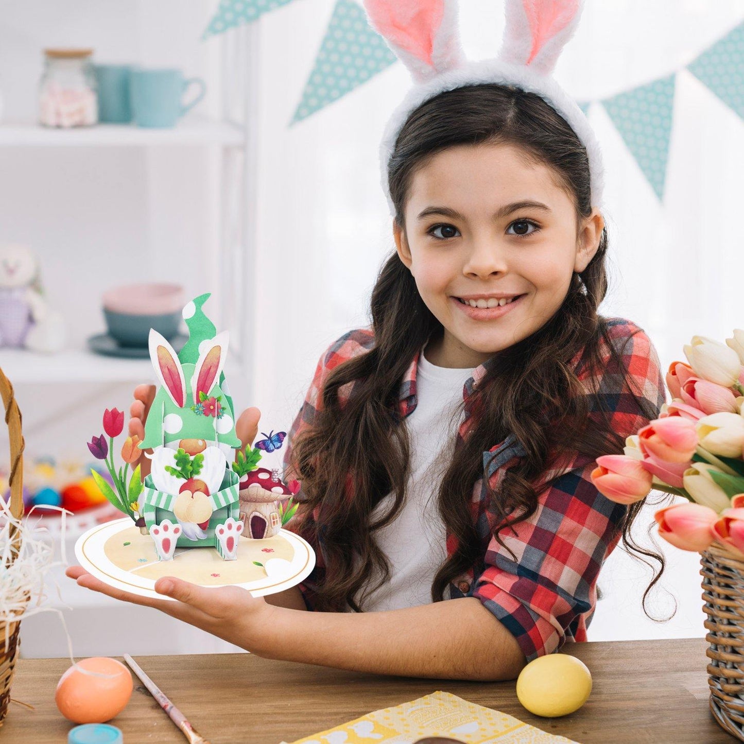 Bunny Gnome Pop-Up Card