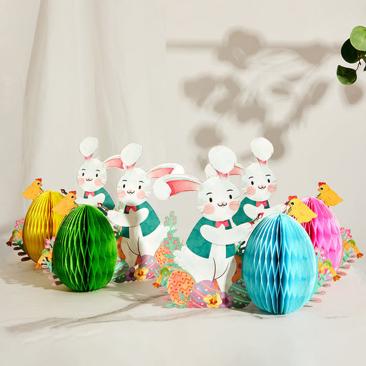 Honeycomb Easter Egg Pop-Up Card 4-Pack Set