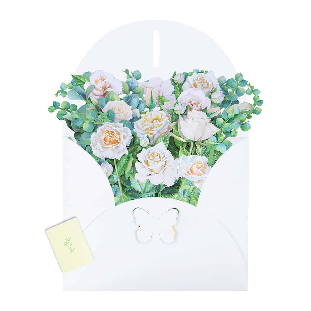 White Rose Life Sized Flower Bouquet