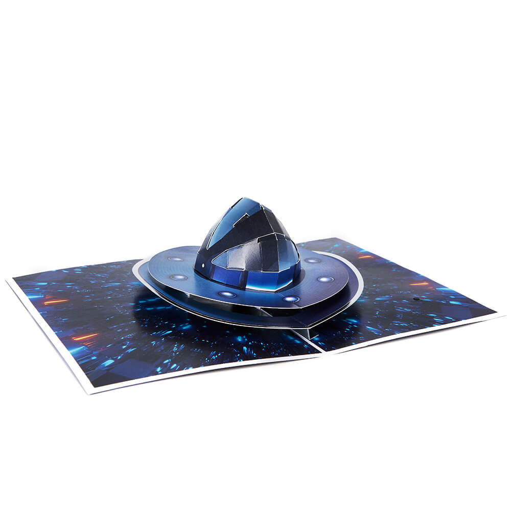 UFO 3D Pop Up Cards With Light