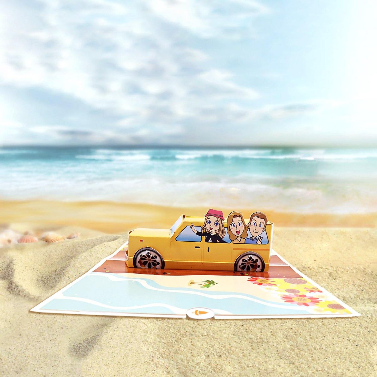 Beach Trip Pop Up Card