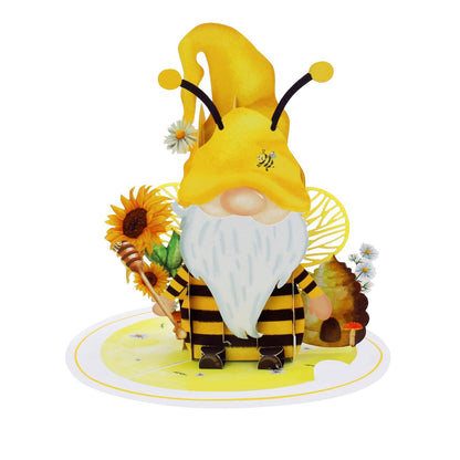 Honey Bee Gnome Pop-Up Card