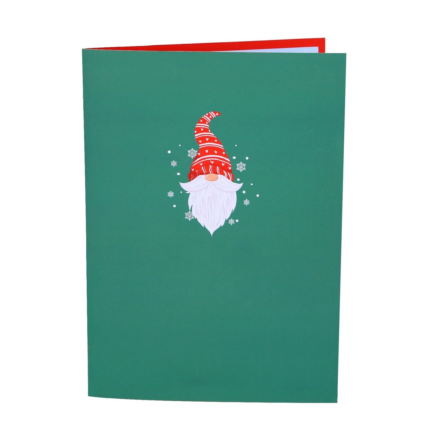 Christmas Gnome Red Elf Pop-Up Card with Ornament