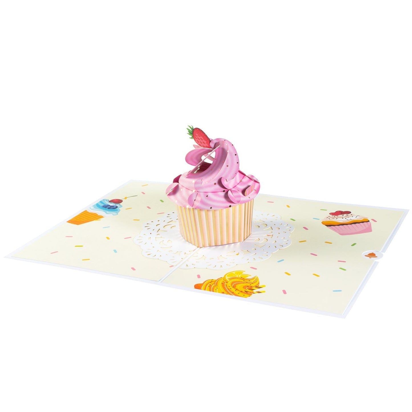 Strawberry Cupcake Pop-Up Card