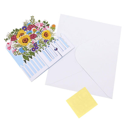 Spring Floral Garden Pop Up Card