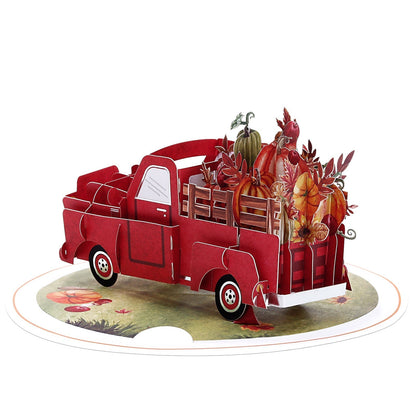 Pumpkin Farm Truck Pop-Up Card